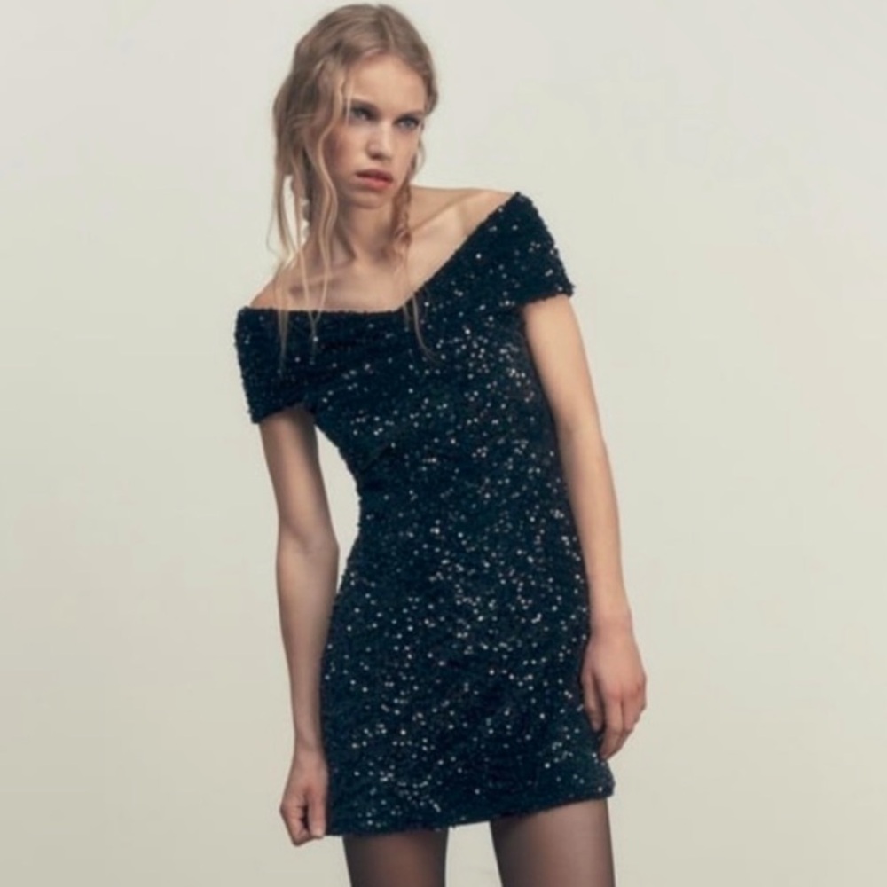 MAKE ME AN OFFER MOVING SALE EVERYTHING MUST GO Zara velvet sequin dress